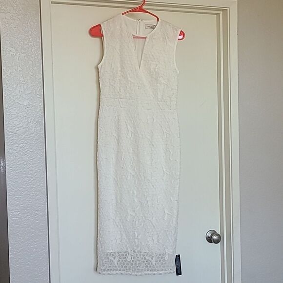 Per Una White Lace Midi Dress - Picture 1 of 6